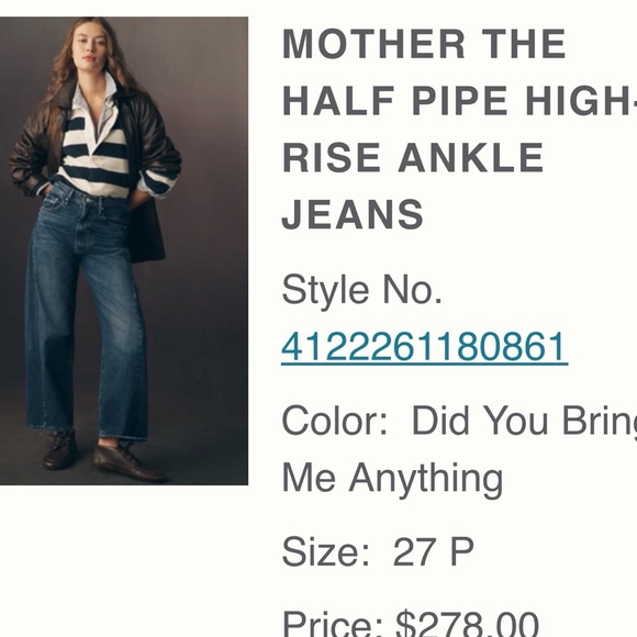MOTHER High-Rise Ankle Jeans - Deep Blue